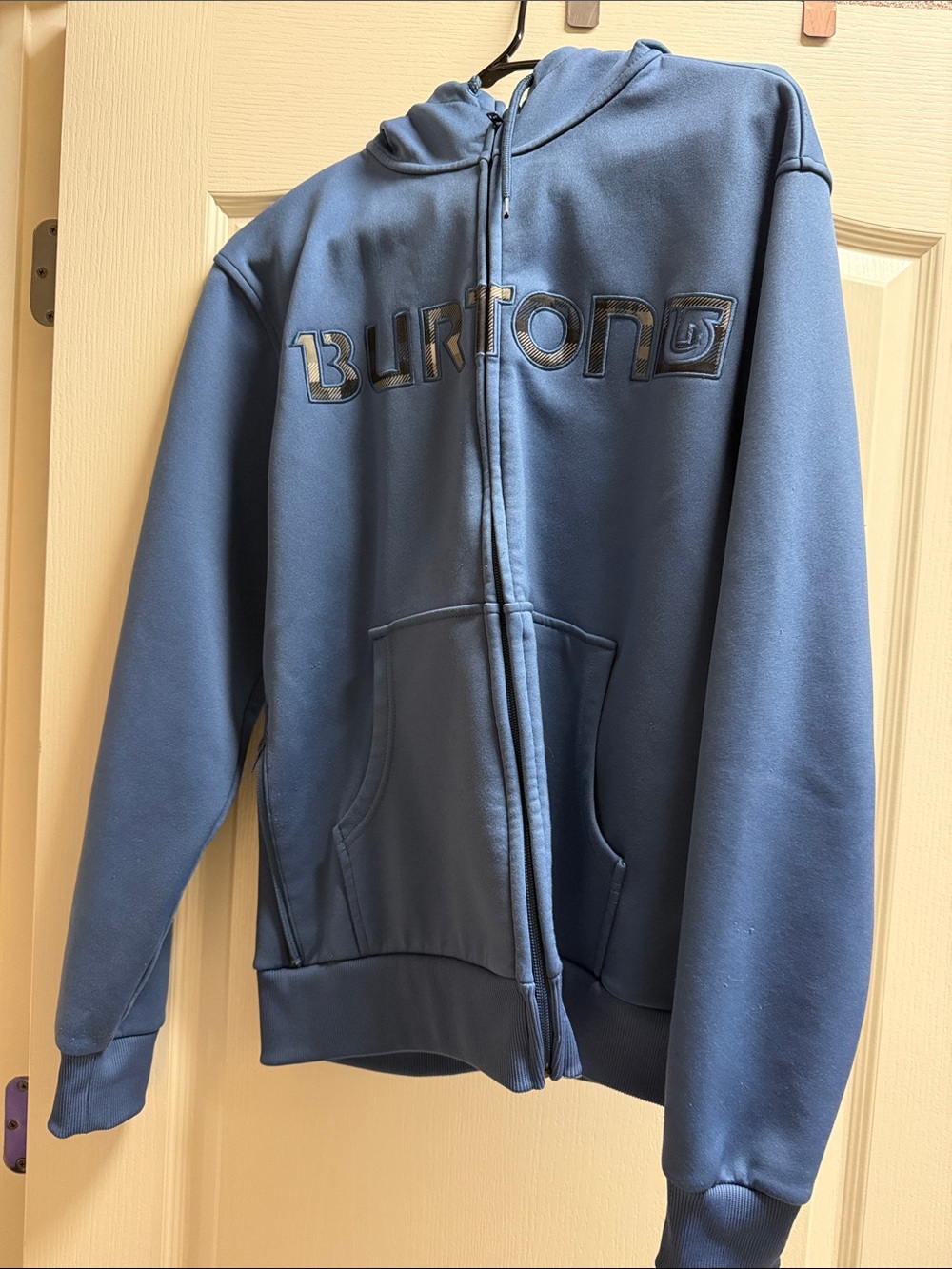 Burton Blue Full-Zip Hoodie Jacket with Logo